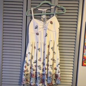 White floral dress